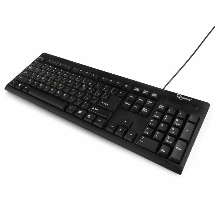 Проводная клавиатура Gembird KB-8300-BL-R, PS/2