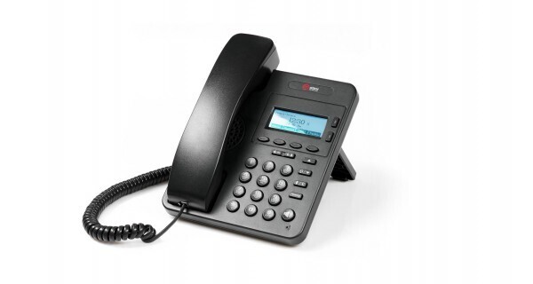 VoIP телефон, 2 линии SIP, 25 клавиш, включая 5 программируемых, кнопка отключения микрофона, графический LCD экран 128*64 с подсветкой, 2 порта Ethernet RJ-45 LAN/PC, разъем для гарнитуры RJ-9, подде