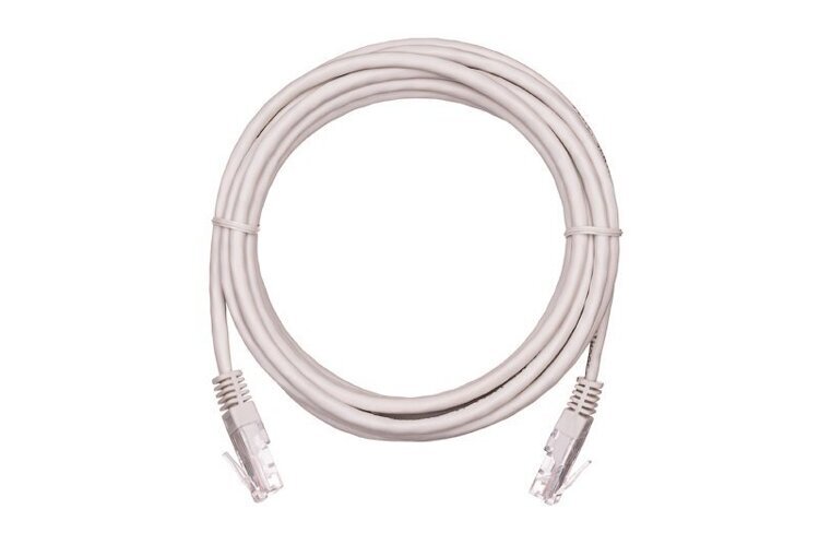 Коммутационный шнур NETLAN U/UTP 4 пары, Кат.5е (Класс D), 100МГц, 2хRJ45/8P8C, T568B, заливной, многожильный, CCA, PVC нг(B), серый, 10м, уп-ка 10шт.
