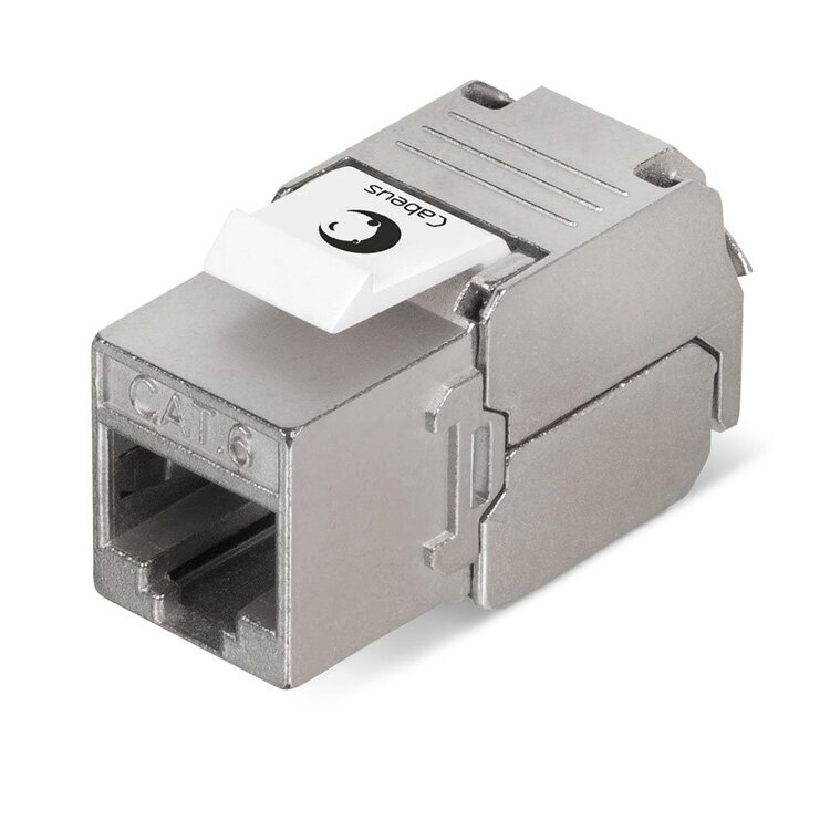 Cabeus KJ-RJ45-Cat.6-SH-180-Toolless Вставка Keystone Jack RJ-45(8P8C), 180 градусов, категория 6, экранированная, без инструмента Toolless 7966c
