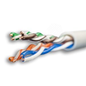 Витая пара UTP 4 пары AWG 24 Cat.5e внутренняя LSZH нг(А)-HF Cu Premium (UTP 4x2x0,51 In/Cu LSZH) 01-0307 SUPRLAN