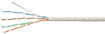 Витая пара Cabeus UTP-4P-Cat.5e-SOLID-LSZH-GY-LIGHT [9996c] U/UTP 4x2x0 ...