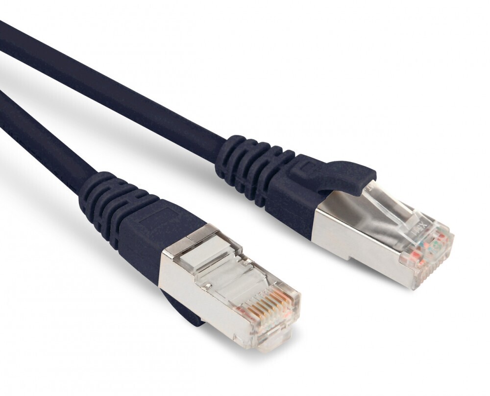 Hyperline PC-LPM-STP-RJ45-RJ45-C6-0.5M-LSZH-BK Патч-корд U/FTP, экранированный, Cat.6 (100% Fluke Component Tested), LSZH, 0.5 м, черный