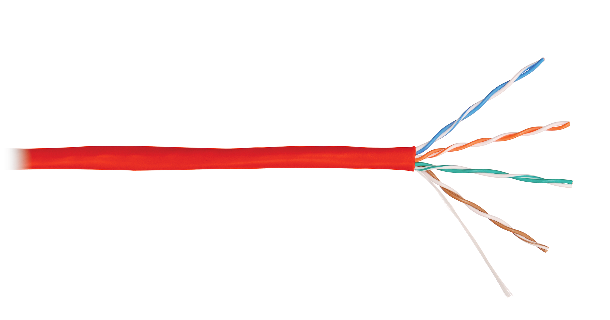 Кабель витая пара NIKOMAX U/UTP 4 пары, Кат.5e (Класс D), тест по ISO/IEC, 100МГц, одножильный, BC (чистая медь), 24AWG (0,52мм), полимерный материал нг(А)-HF, внутренний, красный, 305м NMC 9100C-RD