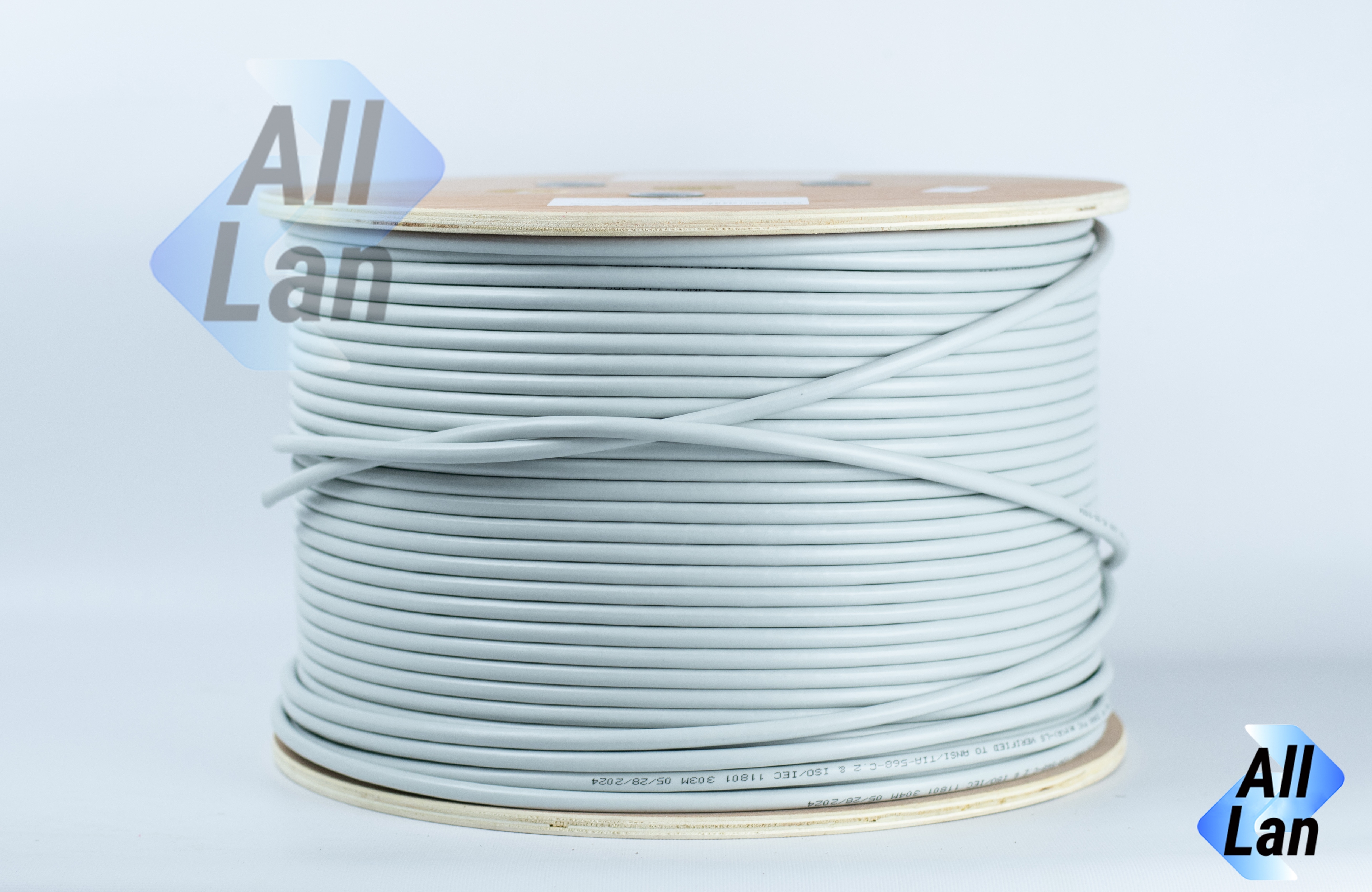 Кабель витая пара Cabeus экранированная FTP (F/UTP), категория 6, 4 пары FTP-4P-Cat.6-SOLID-GY-100