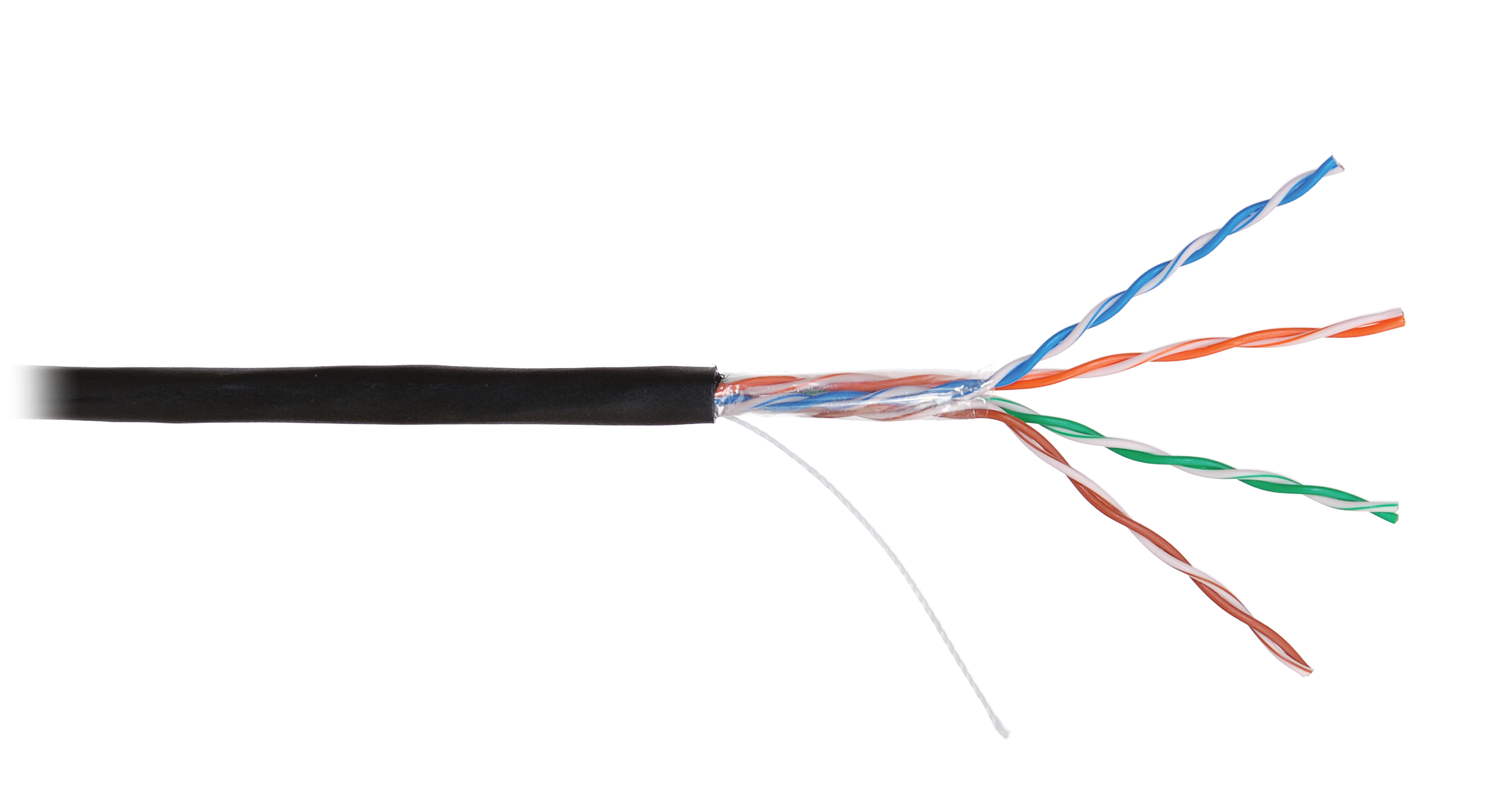 Кабель витая пара NIKOMAX U/UTP 4 пары, Кат.5e (Класс D), тест по ISO/IEC, 100МГц, одножильный, BC (чистая медь), 24AWG (0,51мм), полимерный материал нг(А)-HF, внутренний/внешний, черный, 305м NMC 4100C-BK