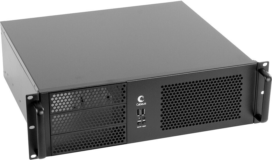 Cabeus CL-338C Корпус cерверный 19″ 3U, RM (ДxШxВ)мм: 390x430x133.3, 3×5.25″+8×3.5″HDD, без блока питания 7977c