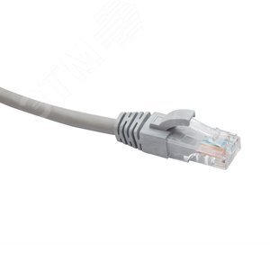 Патч-корд U/UTP категория 5e PVC нг(А)-LS 0,3 м, серый DR-180003 Datarex