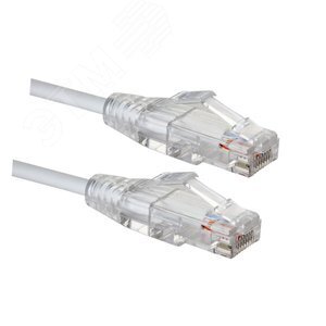 Патч-корд CAT6 SLIM-LINE U/UTP LSZH Белый 3м 21S-U6-03WT Eurolan