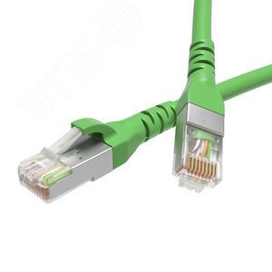 Патч-корд экранированный CAT6 F/UTP 4х2 LSZH зелёный 10м RN6FU4500GN DKC