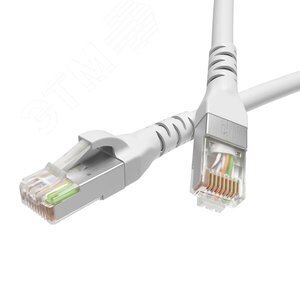 Патч-корд экранированный CAT6 F/UTP 4х2 LSZH белый 10м RN6FU4500WH DKC