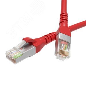 Патч-корд экранированный CAT5E F/UTP 4х2 LSZH красный 3м RN5EFU4530RD DKC