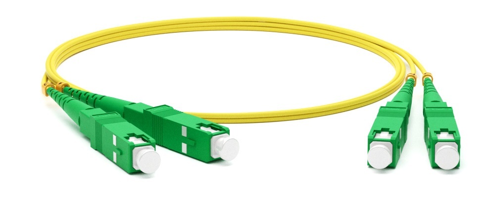 Hyperline FC-D2-9-SC/AR-SC/AR-H-0.5M-LSZH-YL Патч-корд волоконно-оптический (шнур) SM 9/125 (OS2), SC/APC-SC/APC, 2.0 мм, duplex, LSZH, 0.5 м
