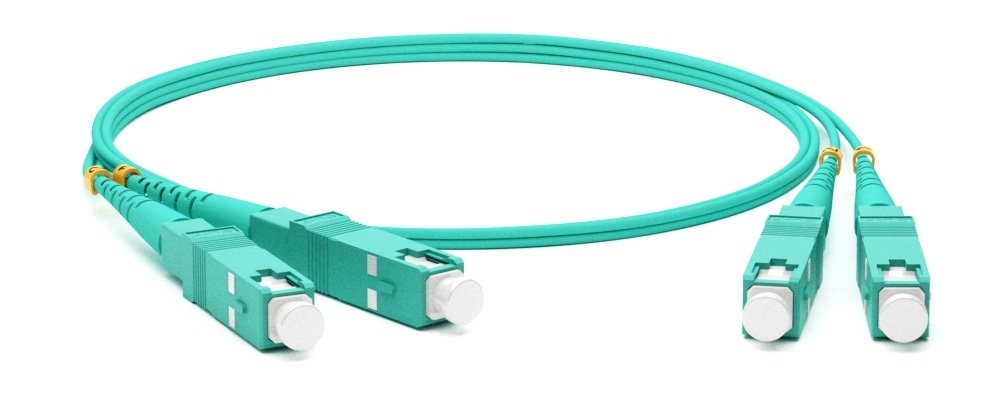 Hyperline FC-D2-503-SC/PR-SC/PR-H-15M-LSZH-AQ Патч-корд волоконно-оптический (шнур) MM 50/125(OM3), SC-SC, 2.0 мм, duplex, 10G/40G, LSZH, 15 м