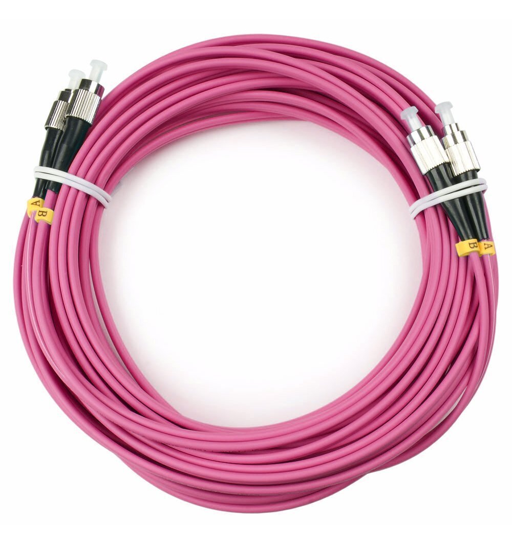 Cabeus FOP-50-OM4-FC-FC-20m Шнур оптический duplex FC-FC 50/125 mm OM4 20м LSZH 9088c