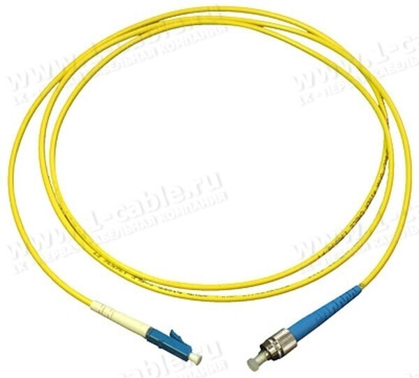 Патч-корд оптический , PVC, симплексный, LC/UPC-FC/UPC, SM OS2, 0.5 м -LC-FC/SU-0.5 TWT