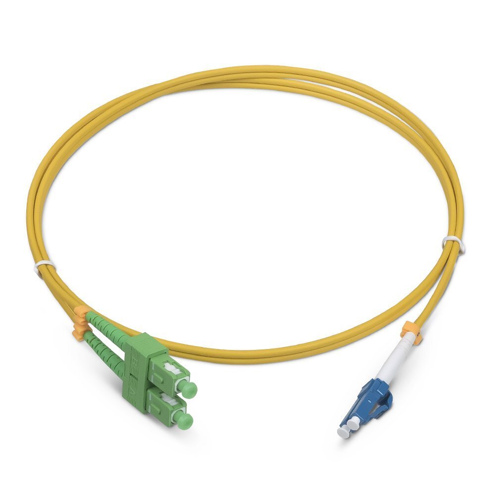 Оптический шнур Cabeus duplex sc/apc-lc/upc 9/125 sm 20м lszh FOP(d)-9-SC/APC-LC/UPC-20m