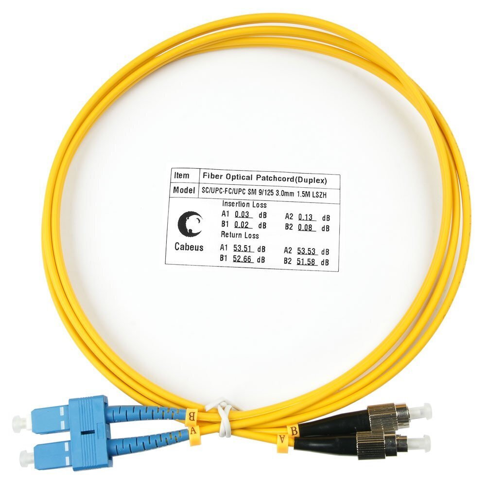 Оптический шнур Cabeus duplex sc-fc 9/125 sm 10м lszh FOP(d)-9-SC-FC-10m