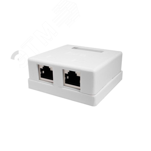 Компьютерная розетка SUPRLAN 8P8C /RJ-45/, FTP, Cat.5e, 2 порта 10-0308
