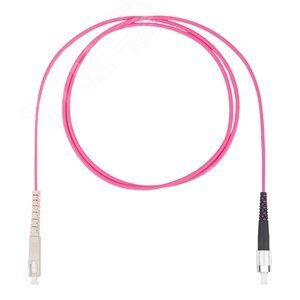 Патч-корд оптический, SC-FC симплекс (simplex) OM4, нг(А)-HF, маджента, 10 м DR-221237 Datarex