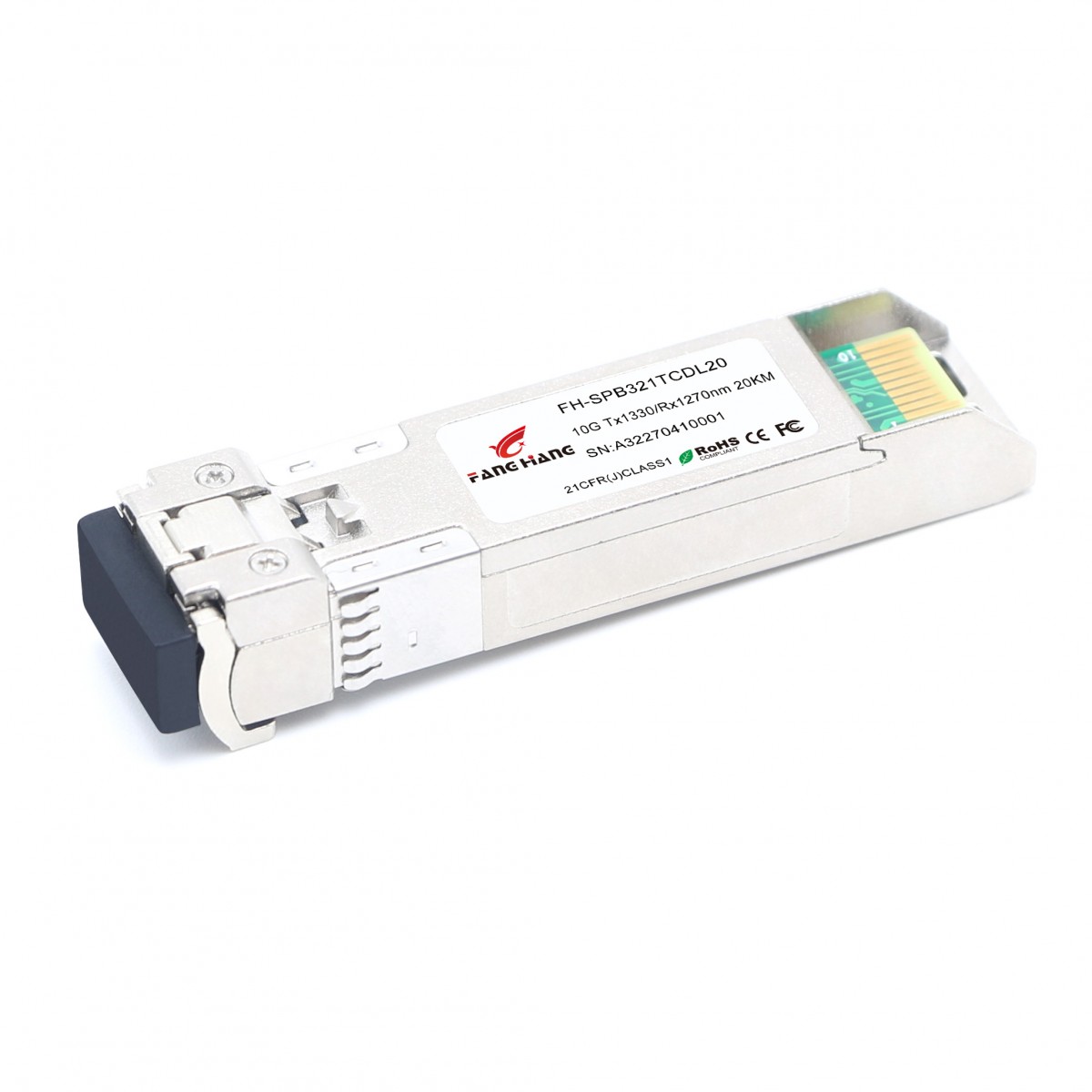 FH-SPB231TCDL20, 20 км SFP+ 10G модуль, 1 волокно, TX 1270, RX 1330, LC