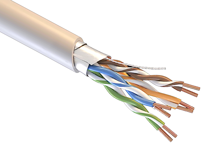 Кабель СегментЛАН F/UTP Cat6 PVCLSнг(А)-LSLTx 4х2х0,57