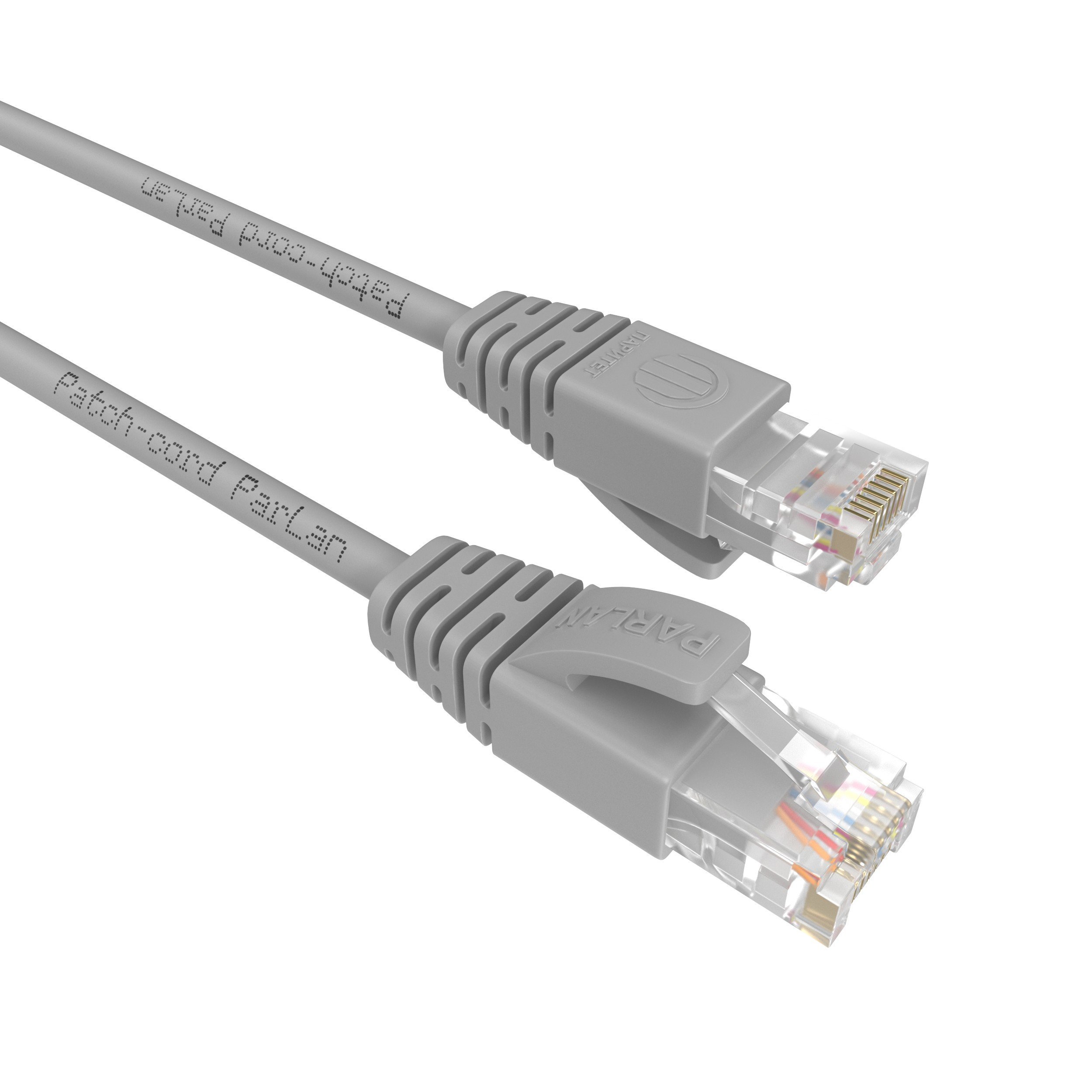 Patch-cord ParLan U/UTP Cat 5e ZH 4х2х0,60 Flex RJ45-RJ45 GY 15m