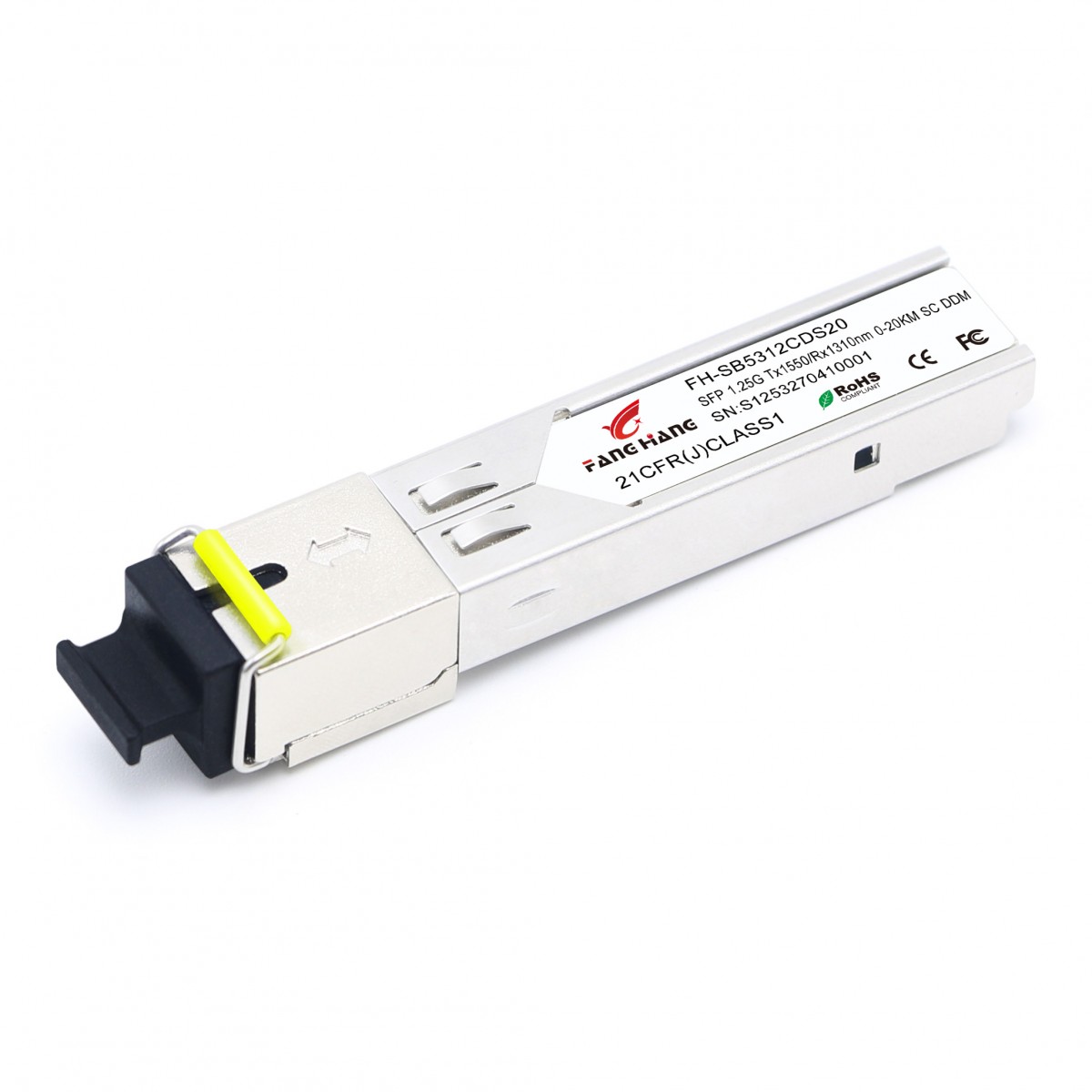 FH-SB5312CDS20, 20 км SFP модуль WDM, 1.25 G, TX 1550 нм, RX 1310 нм, SC, DDM
